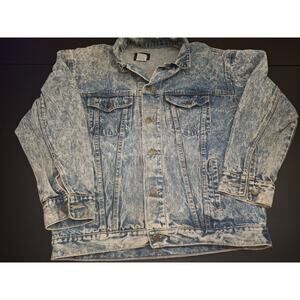 Vintage South Bay Acid Wash Jean Jacket Womens Size Medium Made In Hong Kong
